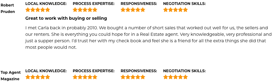 Top Real Estate Agent in Florida Carla Masse Testimonials