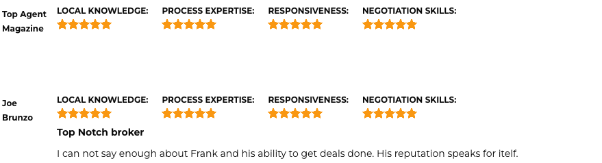 Frank Gaudino – Top Real Estate Agent in Southern Florida Testimonials