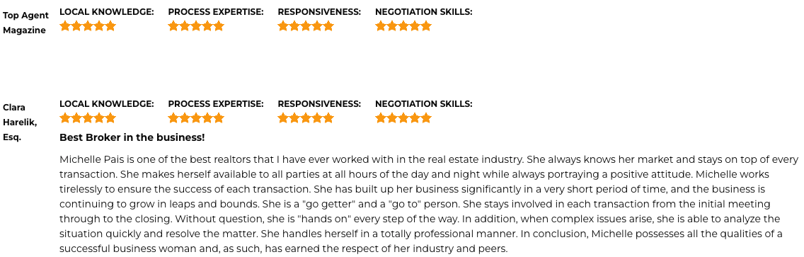 Michelle Pais Testimonials