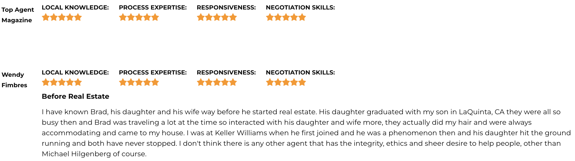 Real Estate Agent in California Brad Schmett Testimonial