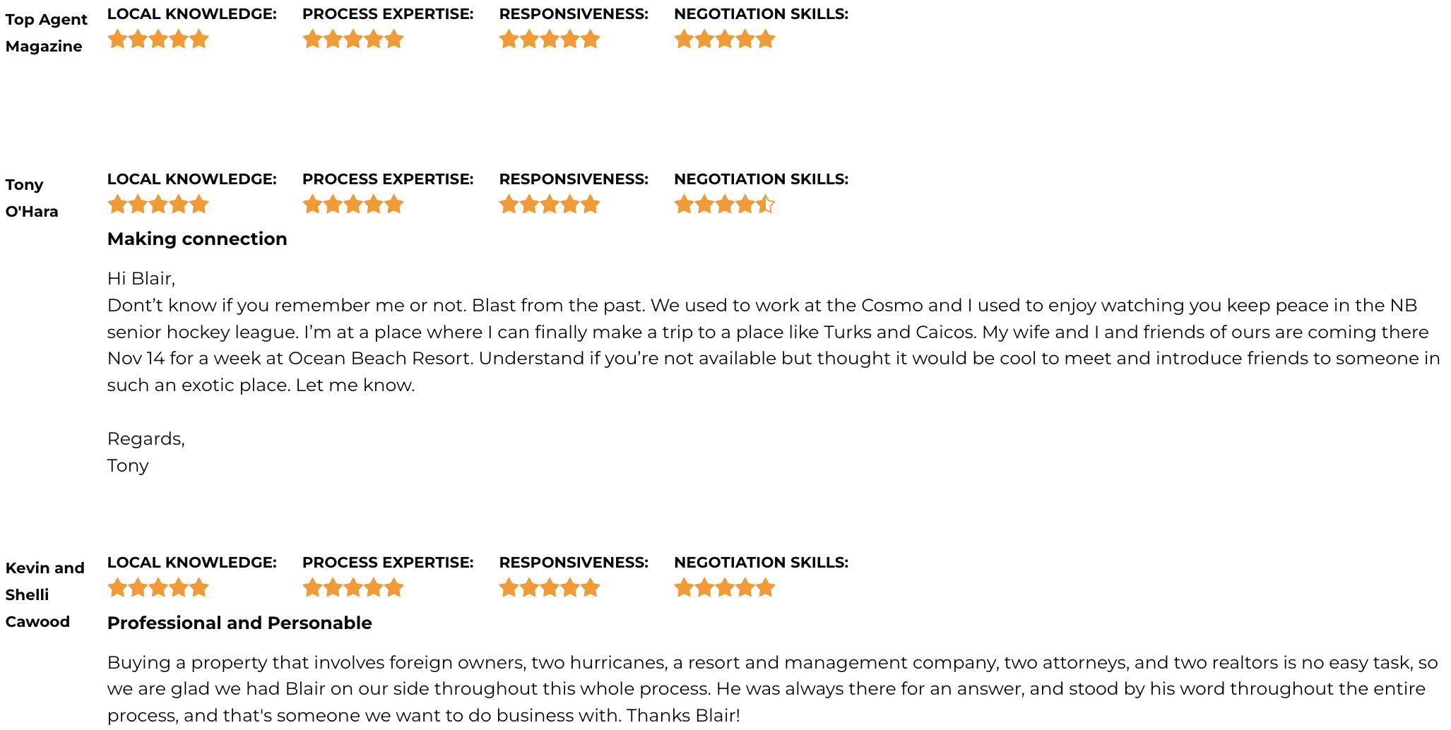 Blair MacPherson Testimonials