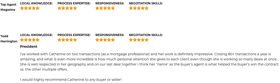 New Jersey Catherine Pansini Testimonials