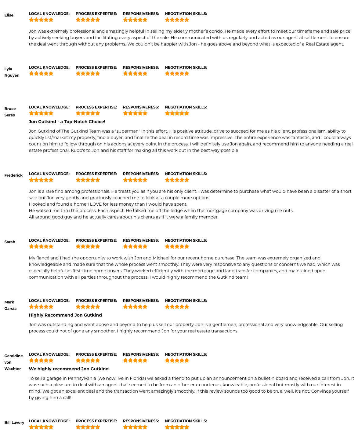 The Gutkind Team Testimonials 1