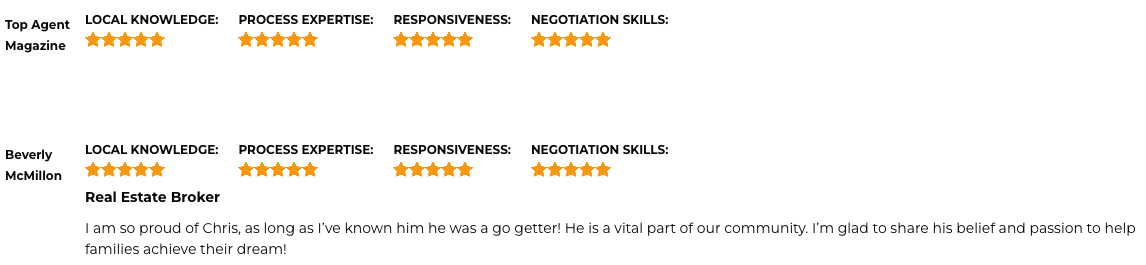 New York Christopher Thomas Testimonials