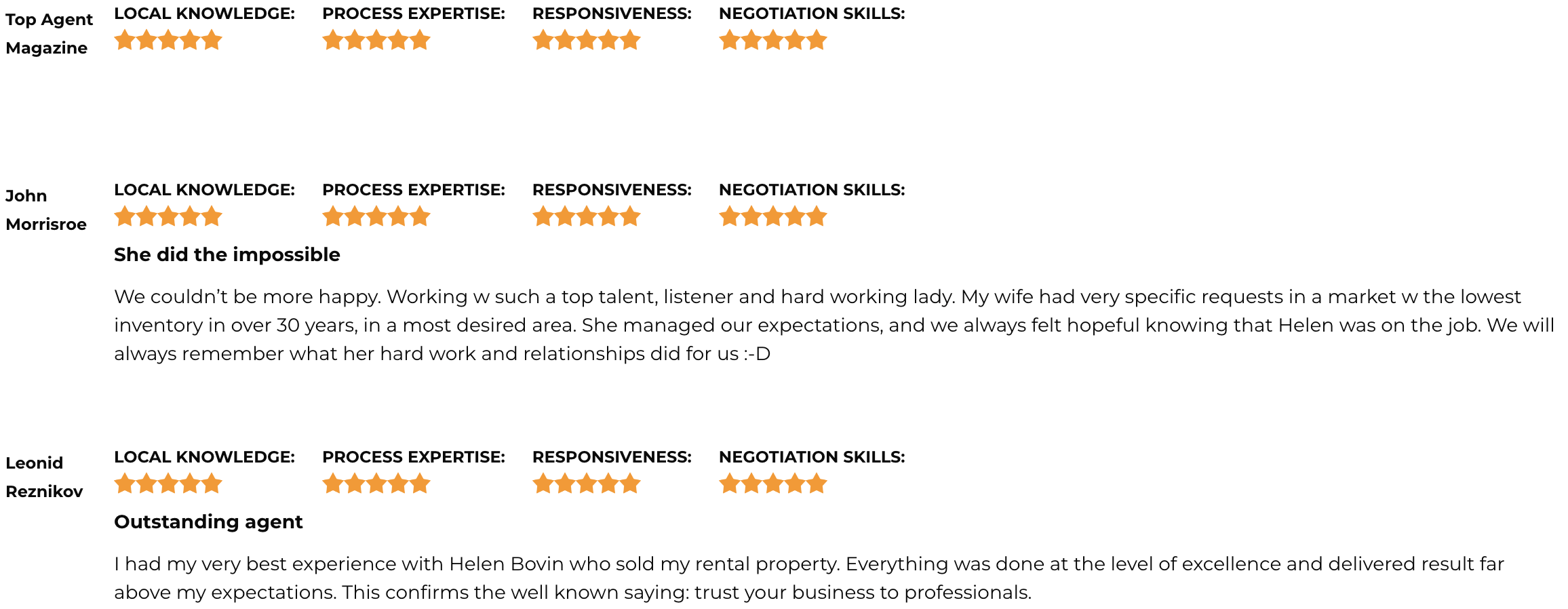 Top Real Estate Agent in Colorado Helen Bovin Reviews