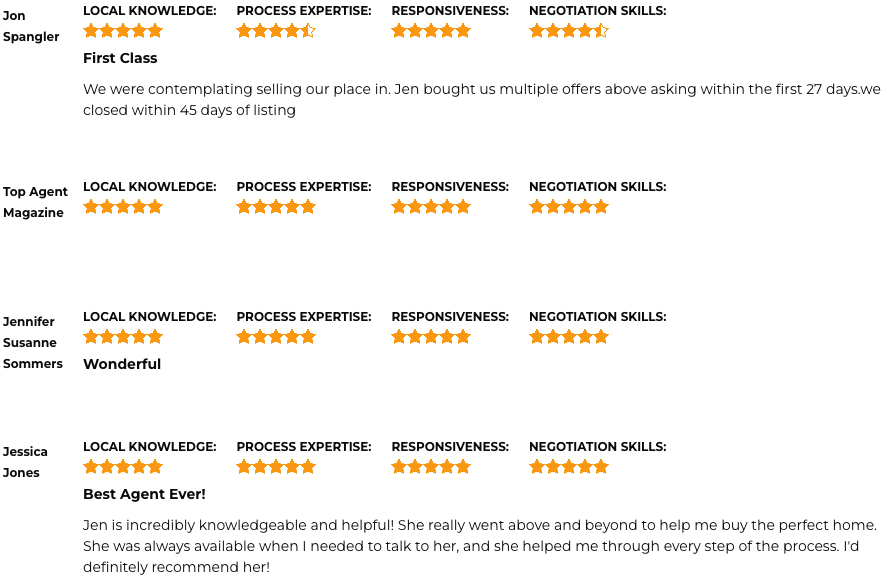 Top Real Estate Agent in Florida Jennifer Sommers Testimonials