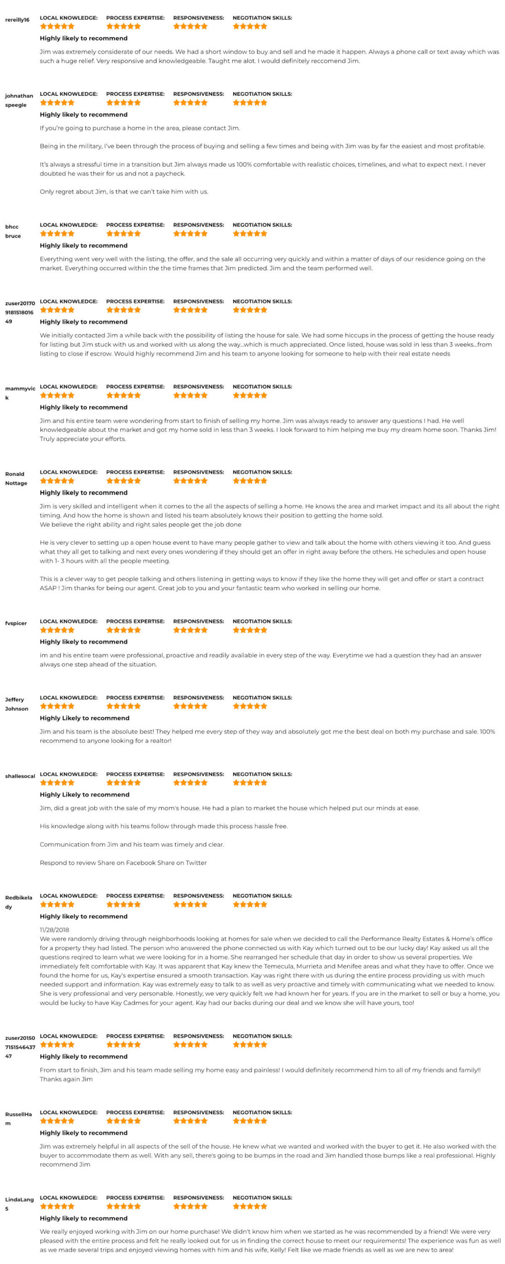 Top Real Estate Agent in California Jim Holbrook Testimonials