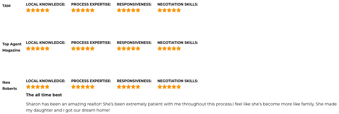 North Carolina Sharon Byrd Testimonials