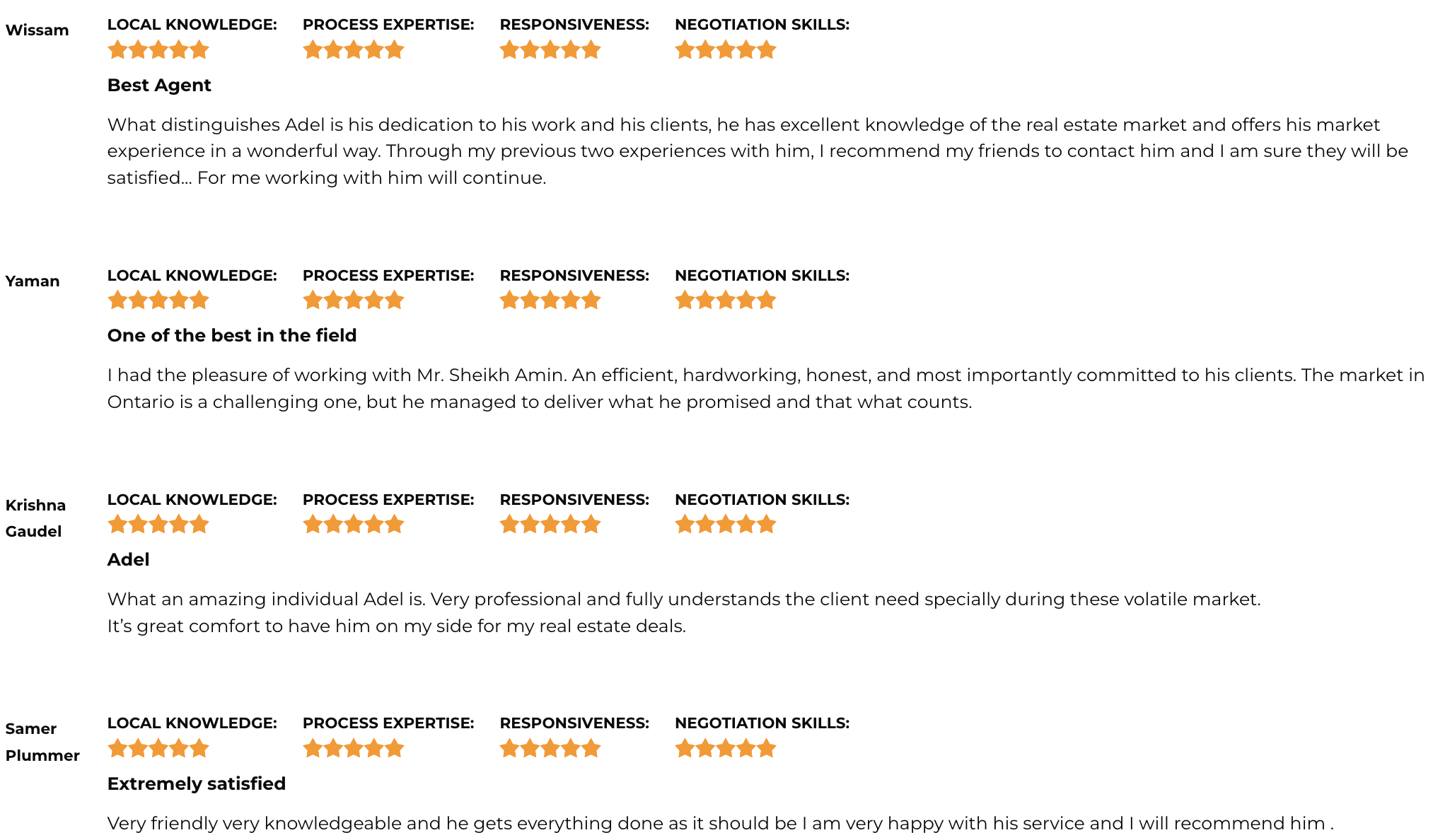Top Real Estate Agent in Ontario Adel Sheikh Amin Testimonials
