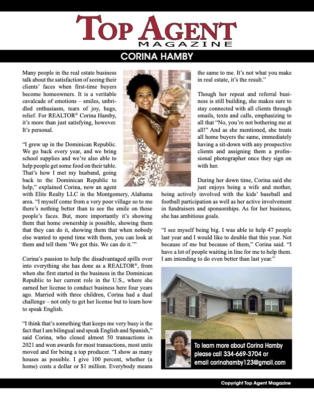 Alabama Real Estate Agent Corina Hamby