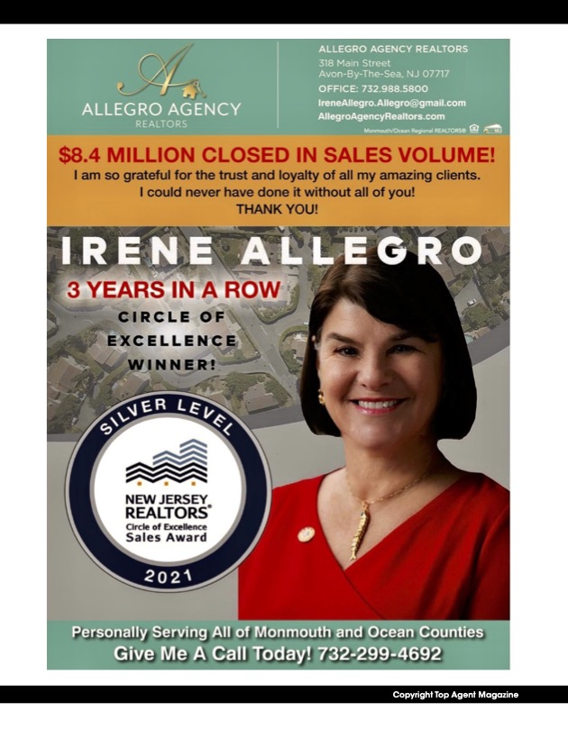 Allegro Agency Irene Allegro, Realtor Irene Allegro New Jersey, Irene Allegro Real Estate