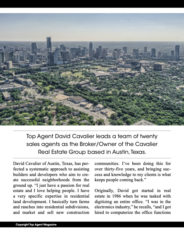 Austin Realtor David Cavalier, Cavalier Real Estate Group