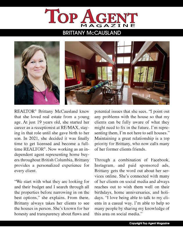 British Columbia Homes For Sale, Brittany McCausland One Hundred Mile House, Real Estate Agent Brittany McCausland British Columbia