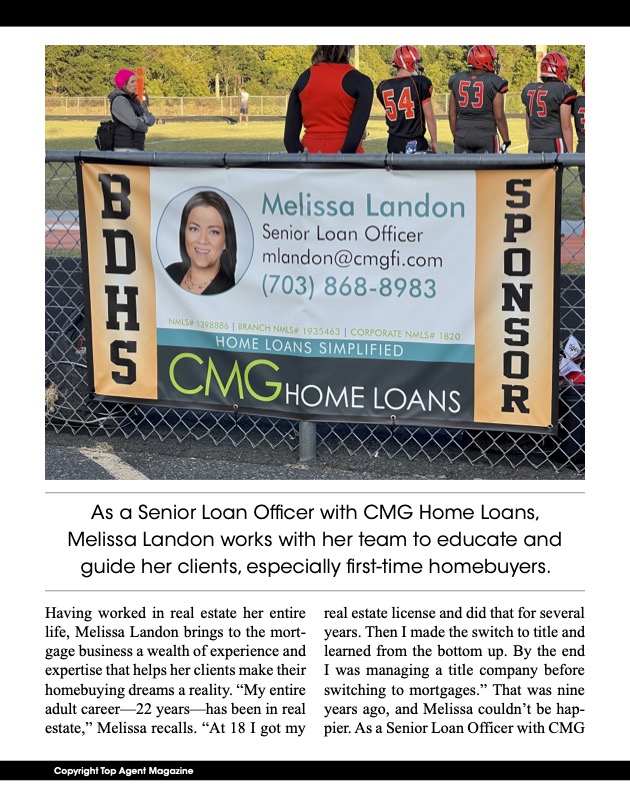 CMG Home Loans Melissa Landon, Senior Loan Officer Melissa Landon, First Time Home Buyers