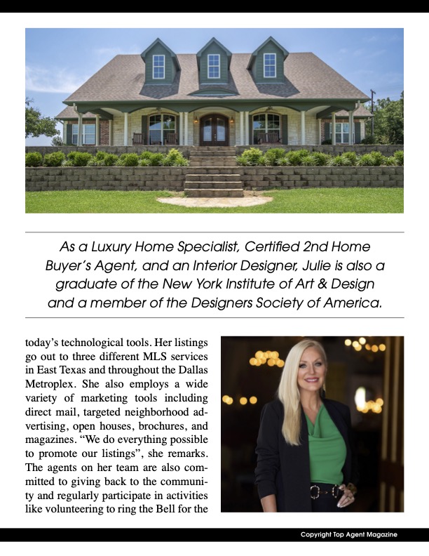 Dallas Realtor Agent Julie Stewart, Luxury Home Specialist