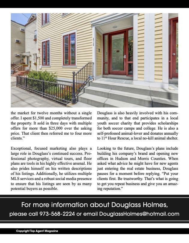New Jersey Real Estate Agent Douglass Holmes, Douglass Holmes Real Estate, Livingston Douglass Holmes Realtor