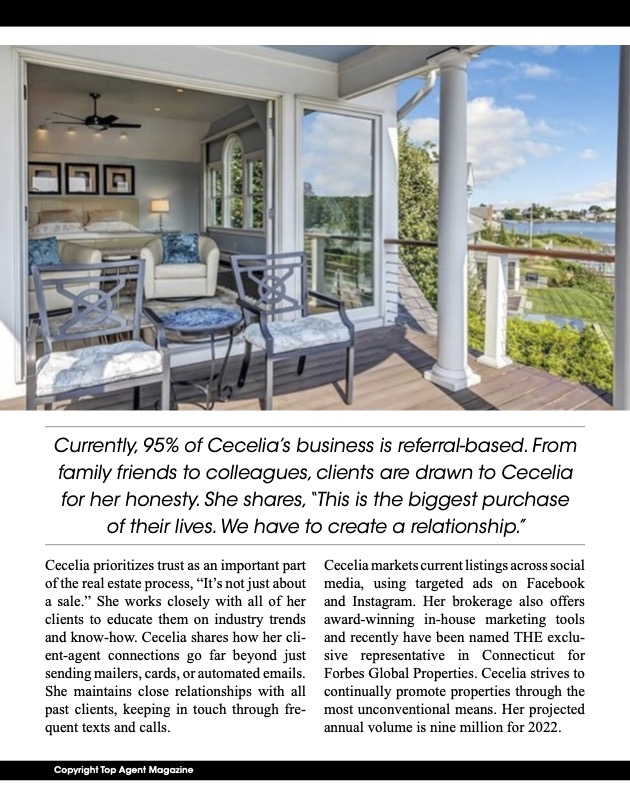Fairfield Real Estate Agent Cecelia Abedi, Forbes Global Properties