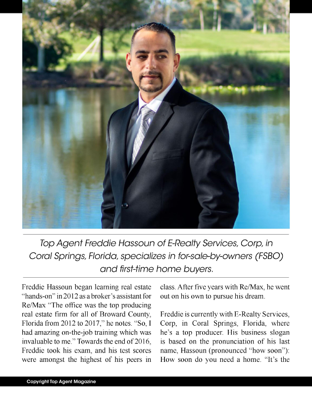 Florida Homes For Sale, Freddie Hassoun Coral Springs, Realtor Freddie Hassoun Florida
