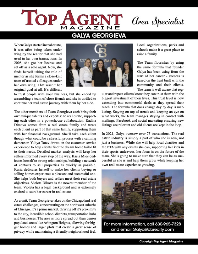 Illinois Real Estate Agent Galya Georgieva