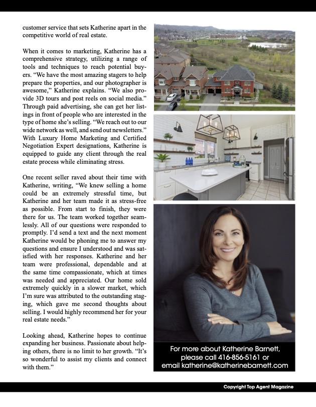 Katherine Barnett Real Estate Agent, Luxury Home Marketing Katherine Barnett, Certified Negotiation Expert Toronto