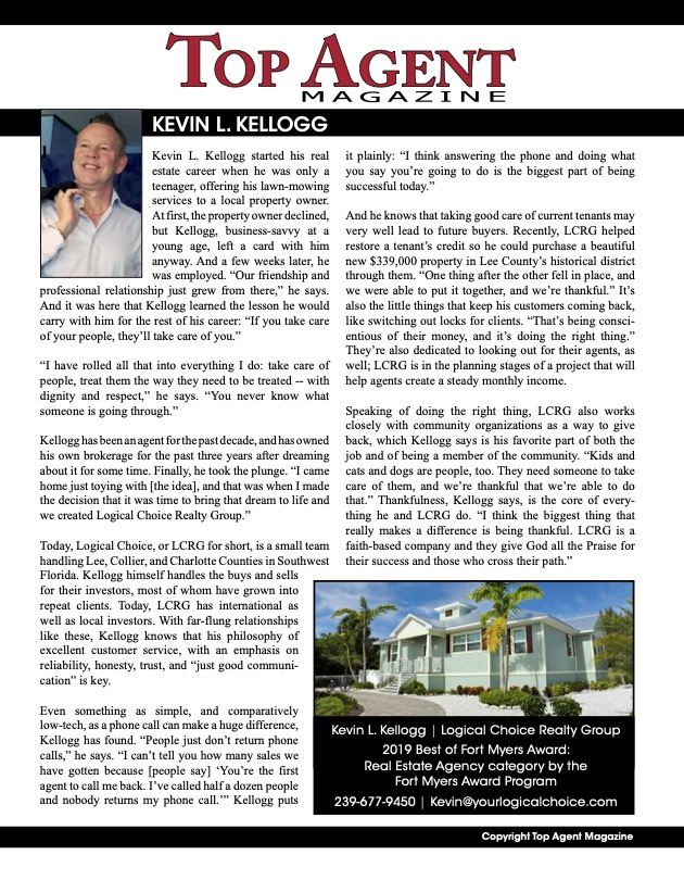 Florida Real Estate Agent Kevin Kellogg