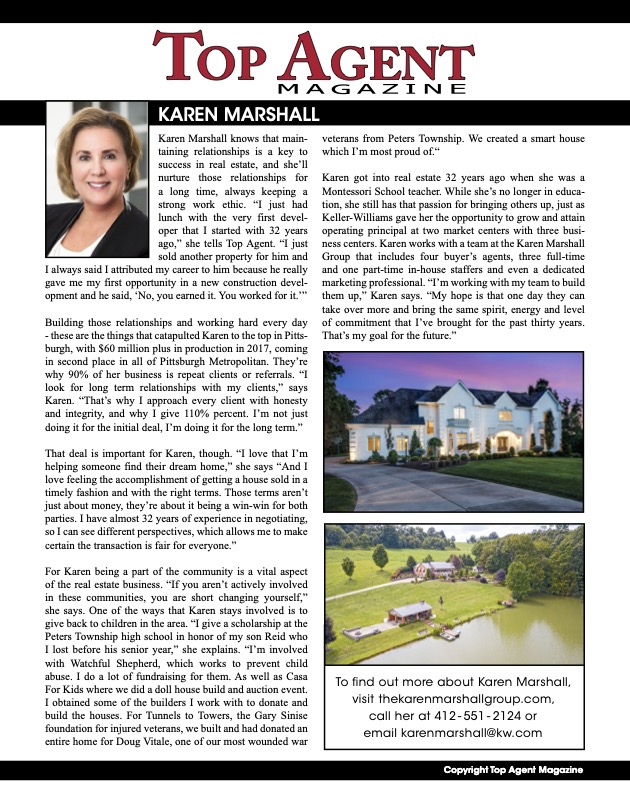 Pennsylvania Real Estate Agent Karen Marshall, Pittsburgh Realtor Karen Marshall, Pittsburgh Homes for Sale, Pittsburg Realtor, Karen Marshall Realtor, Pittsburgh Realtor Karen Marshall