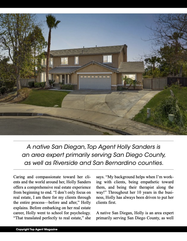 San Diego Realtor, San Diego Realtor Holly Sanders, San Diego Real Estate, San Diego County