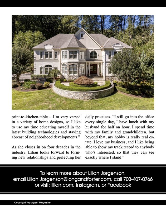Virginia Real Estate Agent Lilian Jorgenson, Realtor Lilian Jorgenson McLean, Lilian Jorgenson Homes For Sale