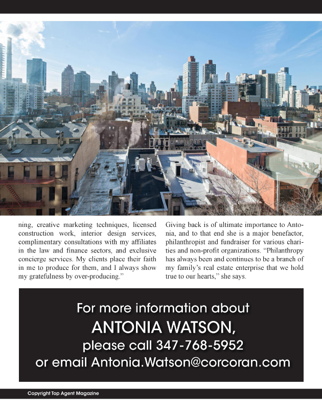 Antonia Watson Homes For Sale, Manhattan Real Estate Antonia Watson, Antonia Watson Real Estate Manhattan