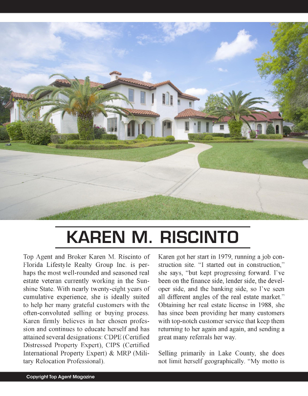 Florida Homes For Sale, Karen M. Riscinto Mount Dora, Realtor Karen M. Riscinto Florida