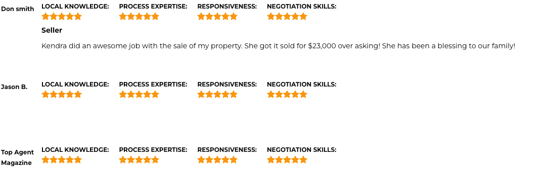 Ohio Kendra Collier Testimonials