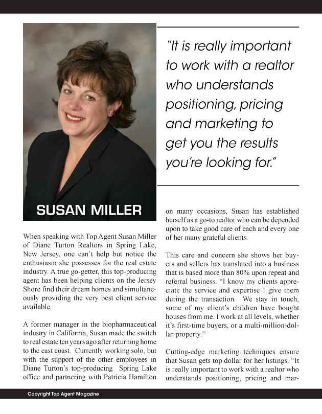 New Jersey Homes For Sale, Susan Miller Spring Lake, Realtor Susan Miller New Jersey