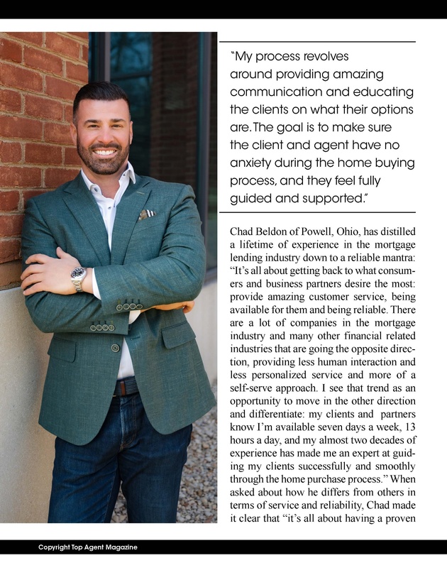 Chad Beldon, mortgage lender in Powell, Ohio