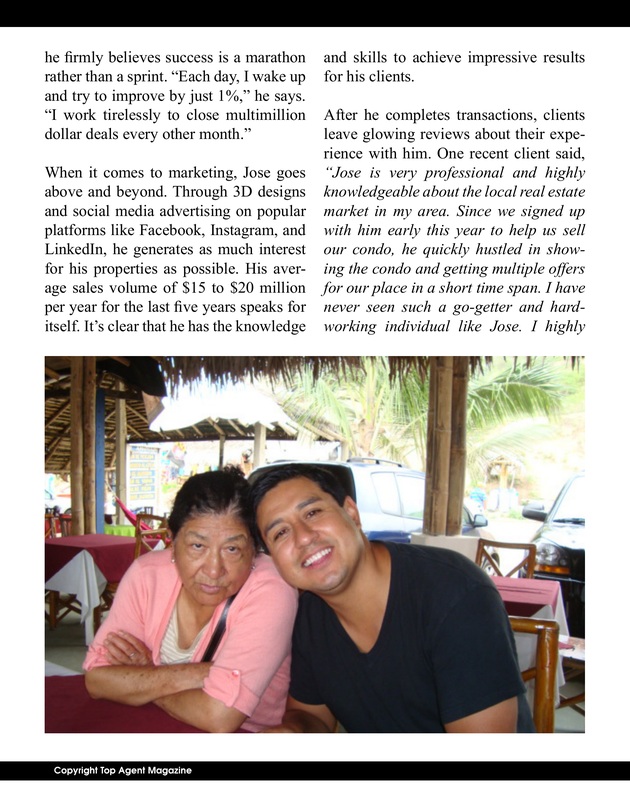 Jose Martinez Jose Martinez Top Agent Magazine feature, page 3